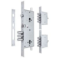 Механизм замка MUL-T-LOCK 415G двухсистемный (BS63 * 85мм) хром полированный комплект
