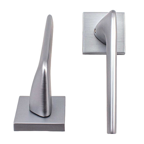 Ручки на розеті COMIT Flagman матовий хром брашований - Фото №4