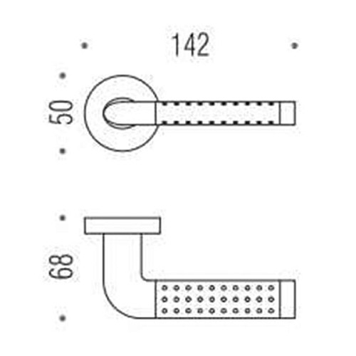 Ручки на розеті COLOMBO Tailla LC51 (CD49BZGG-CD43G) полірована латунь/матове золото - Фото №3