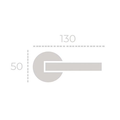 Ручки на розеті FADEX Beta 294V N02 нікель матовий - Фото №3