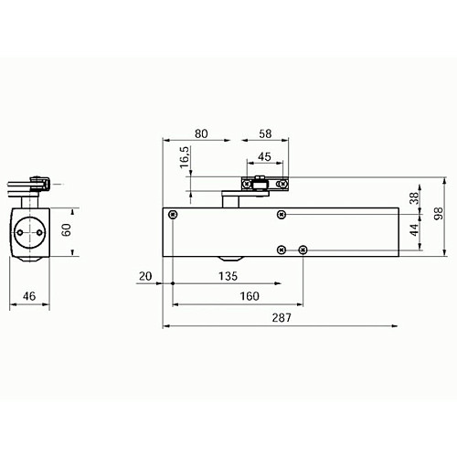 Дотягувач GEZE TS 4000 STD до 120кг FIRE Коричневий - Фото №4
