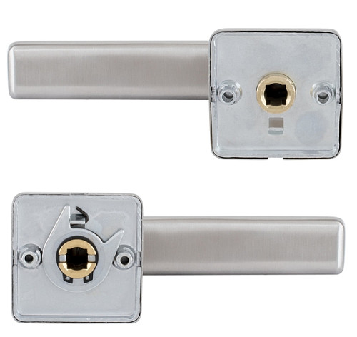 Ручки на розетте ROSTEX Savona H53 нержавеющая сталь матовая - Фото №3