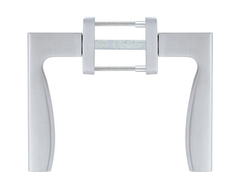 Ручки на розетте ROSTEX Novara H50 нержавеющая сталь матовая - Фото №3