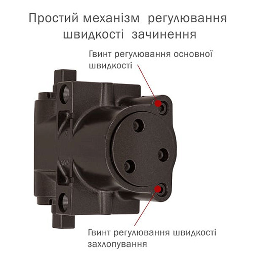 Дотягувач RYOBI DS-4550T BC/DA SLD HO з фіксацією до 80кг Коричневий - Фото №6