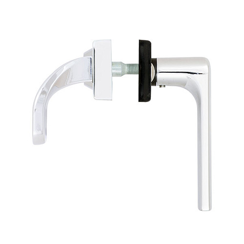 Ручки на планке с протектором ROSTEX R1 R 90мм (38-55мм) фиксированная-нажимная хром полированный - Фото №5