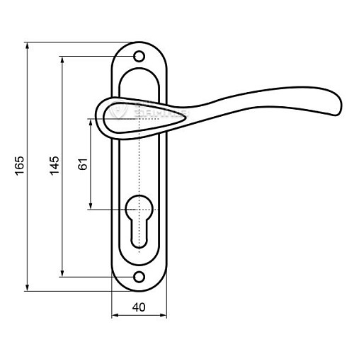 Ручки на планке KEDR Mini 61.1313-AL MACC кофе - Фото №2