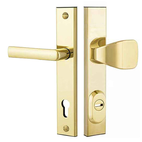 Ручки на планці з протектором ROSTEX R1 R 92мм (38-55мм) фіксована-нажимна титан PVD  - Фото №7