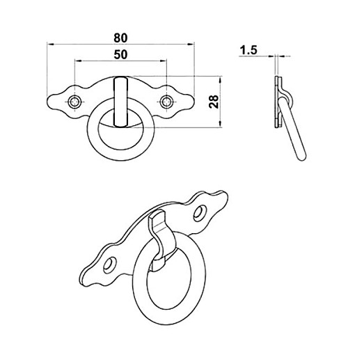 Ручка мебельная AMIG мод.1000 50 мм черный - Фото №2