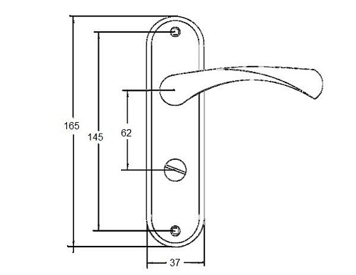 Ручки на планці KEDR 62.323-AL WC AB бронза - Фото №2