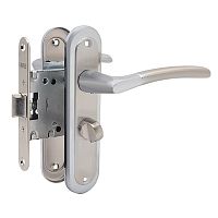 Комплект замка LINDE A-1210 WC (BS50*47,5мм) SN/CP матовый никель/полированный хром