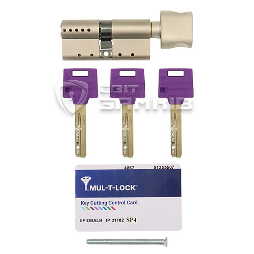 Цилиндр MUL-T-LOCK MTL400/Classic Pro MOD 100T (40*60T) (модульный) никель сатин - Фото №5