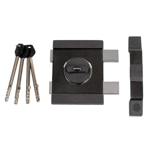 Замок накладний GERDA TYTAN ZX GT 7 (BS50мм) графіт 4 ключа - Фото №5