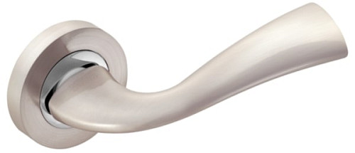 Ручки на розеті MVM Z-1259 (T2-E3) SN/CP матовий нікель/полірований хром - Фото №2