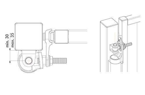Доводчик для калитки LOCINOX Rhino с монтажом на петлю черный - Фото №5