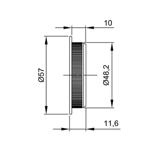 Ручки для раздвижной системы VALCOMP 57x57 мм никель - Фото №2