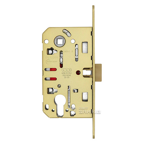 Механізм замка AGB Mediana Polaris PZ магніт (BS50*85мм) латунь матова - Фото №3