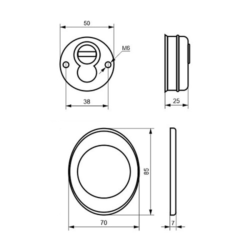 Протектор AZZI FAUSTO F23 25 мм 85x70 полірована латунь - Фото №5
