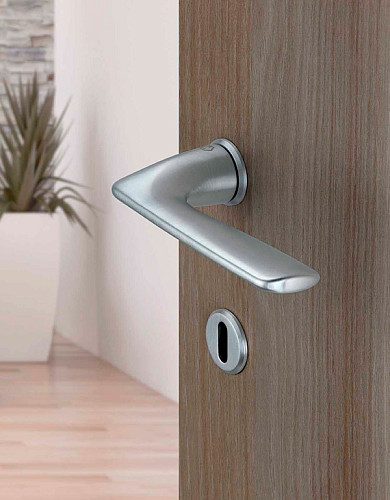 Ручки на розетте HOPPE Houston латунь хромированная матовая - Фото №3