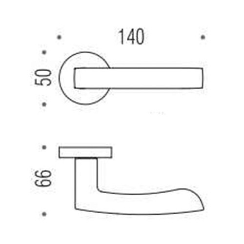Ручки на розеті COLOMBO Viola AR21 (CD49BZGG-CD43G) матовий хром - Фото №3