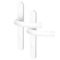 Ручки на планці MEDOS Jowisz 92/32 овальна планка 9016 білий