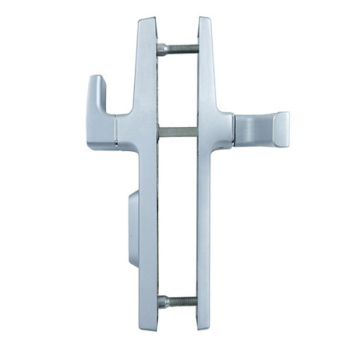 Ручки на планці з протектором ROSTEX Office R 72мм (37-50мм) фіксована-натискна хром сатин - Фото №4