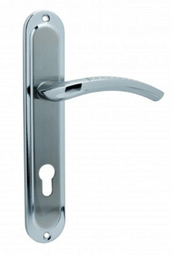 Ручки на планці KEDR 85.326-AL SN/CP сатин/хром - Фото №2