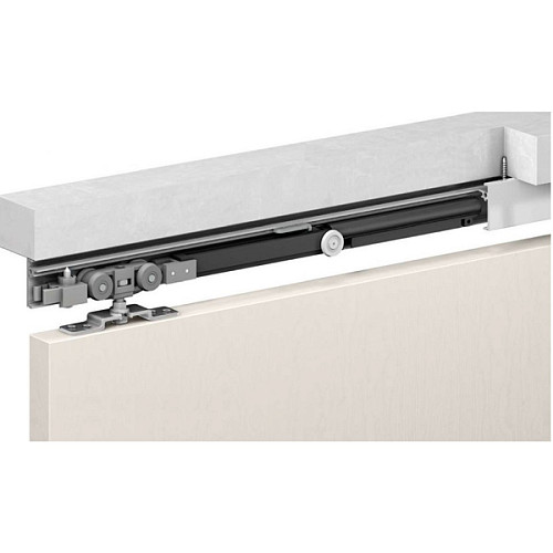 Раздвижная система OMGE Alutech 1499 с 2 демпферами длина 1,9 м на 1 полотно весом до 80 кг - Фото №3