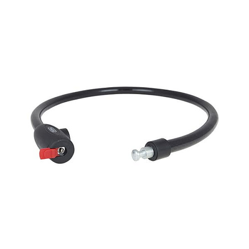 Замок для велосипеда TOKOZ Moto Black з тросом 100см 2 ключа - Фото №2