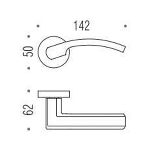 Ручки на розеті COLOMBO Olly LC61 (CD49BZGG-CD43G) хром - Фото №3