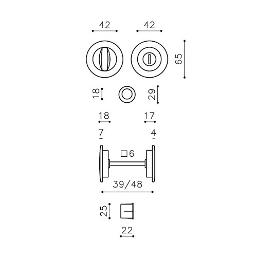 Ручки для раздвижной системы OLIVARI Giotto 122 CO хром матовый - Фото №2