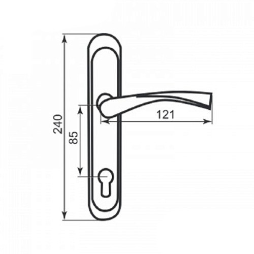 Ручки на планке BRUNO Bravo 85 матовая античная латунь - Фото №2