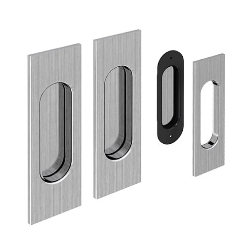 Ручки для розсувної системи VALCOMP 123,5x38 мм нікель - Фото №2