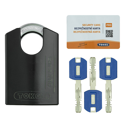 Замок навесной TOKOZ Gama CS PRO 60 (24 мм, 3 ключа) черный - Фото №5