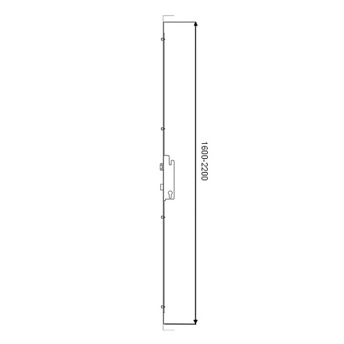 Механизм замка AKPEN бочка 35 мм рейка 1600-2200 мм - Фото №4