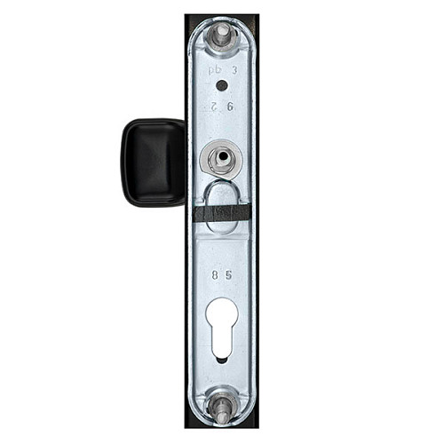 Ручки на планці ROSTEX 802 R 85мм (38-55мм) фіксована-натискна чорний - Фото №3