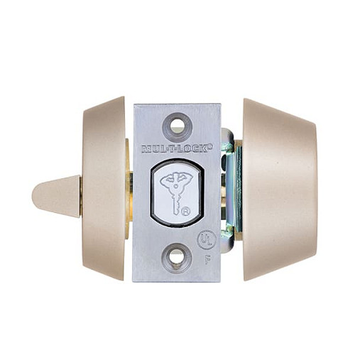 Замок врезной MUL-T-LOCK Dead Bolt Hercular MT5 + (BS60/70мм) матовый никель - Фото №4