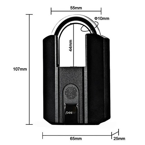 Розумний замок PES Titan Bluetooth навісний чорний - Фото №10