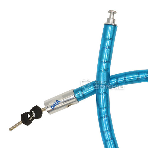 Замок для велосипеда VIRO Moto Serpis з тросом 120см 2 ключа - Фото №4