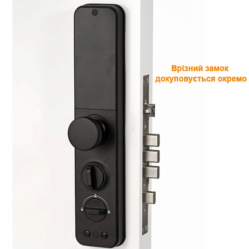 Розумний замок PES Boxer Face-ID накладний чорний - Фото №7