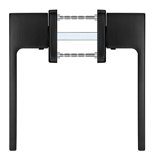 Ручки на розеті ROSTEX Ravena Lumino H53 нержавіюча сталь чорна - Фото №4