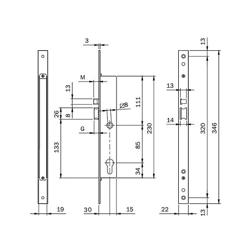 Електромеханічний замок ISEO 7818 (BS30*85мм) - Фото №6