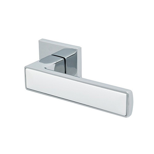 Ручки на розетте SAFITA Mirror HS WP/CP белый/хром - Фото №3