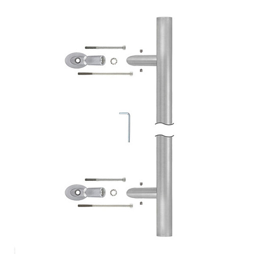 Ручка скоба ROSTEX Delta 1800/1400 (половинка) нержавеющая сталь матовая  - Фото №5