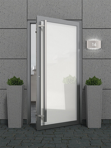 Ручки скоби WALA Q45RX 1600/1300.45 (комплект) труба 40*20 нержавіюча сталь М304 - Фото №4