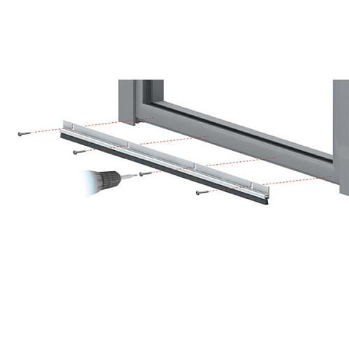 Порог накладной COMAGLIO 1255 с щеткой 80 см белый - Фото №3