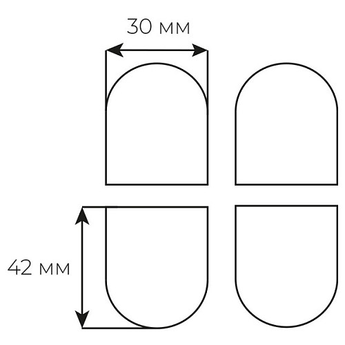 Комплект ковпачків AGB E302004493 для завісу Eclipse 2.1 чорний - Фото №2