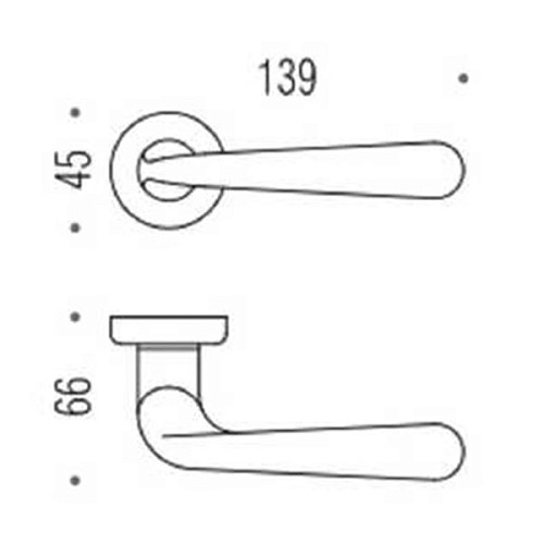 Ручки на розеті COLOMBO Robodue CD51 (CD69BZGG-CD63GB) хром - Фото №3