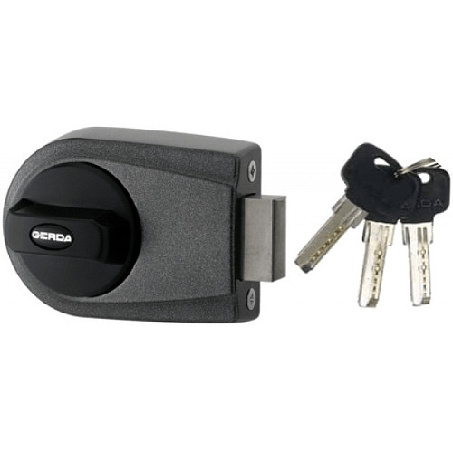 Замок накладной GERDA ZG200 (BS50-60мм) графит 4 ключа - Фото №5