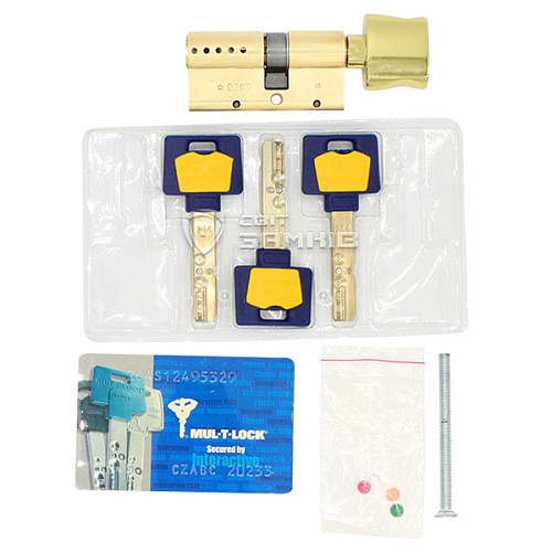 Циліндр MUL-T-LOCK MTL600/Interactive+ 80T (45*35T) латунь - Фото №5