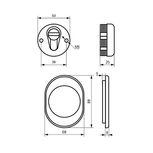 Протектор DISEC DIAMOND BKD250 25мм хром матовий - Фото №4